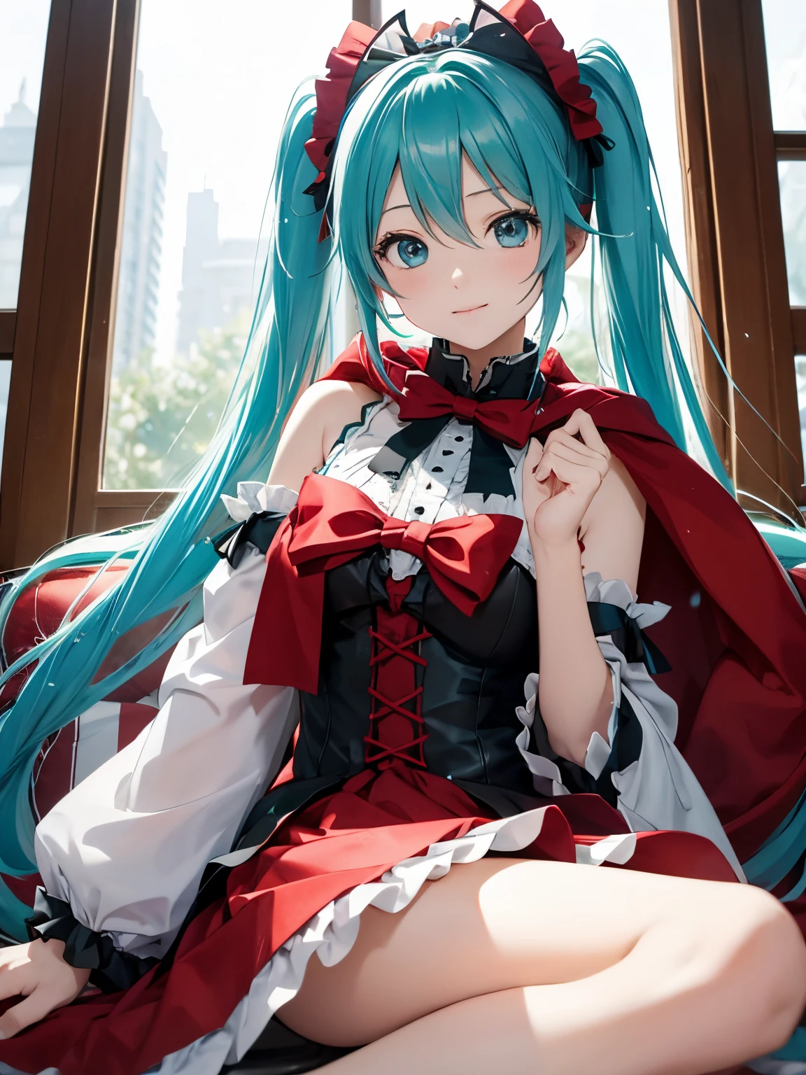 miku hatsune,10yaers old,Little Red Riding Hood,Play party