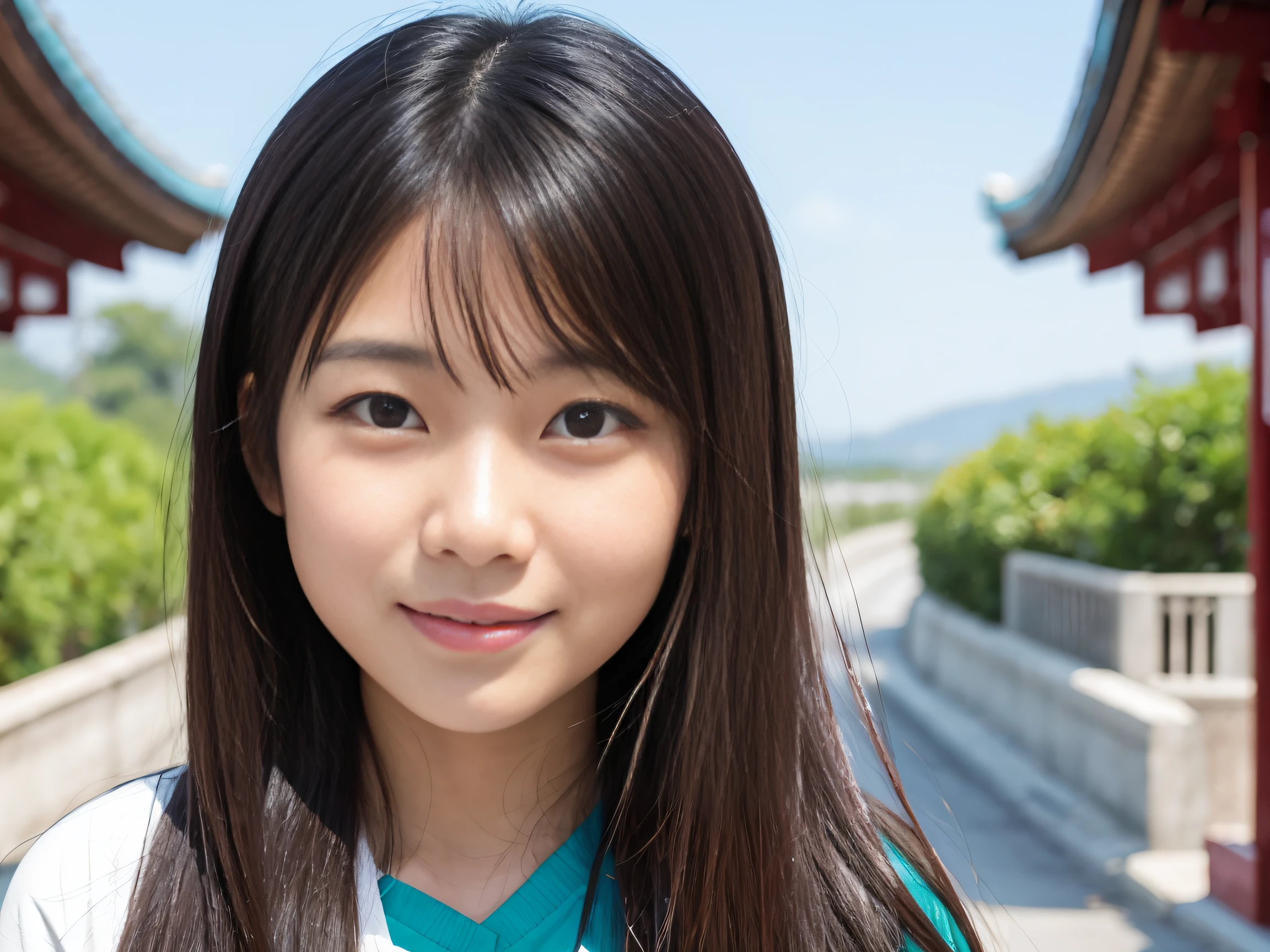 Positive Asian girl's face