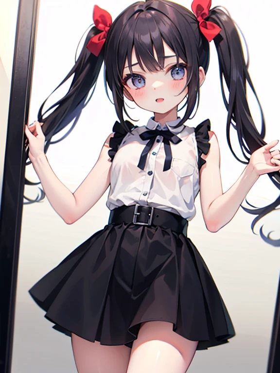 ars old girl、show off your small breasts、Twintails with black hair