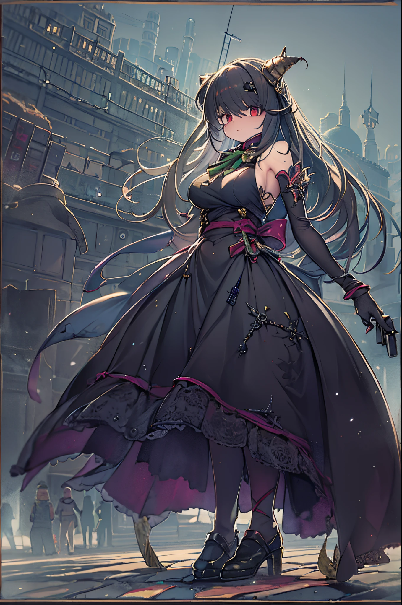 evening gown,dame,Black shark girl
