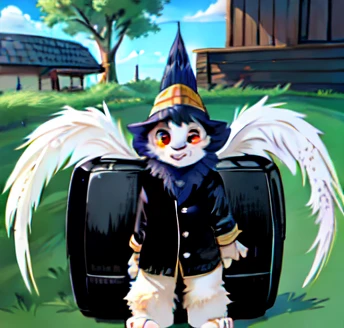 Enviado em E621, ((por Yurusa, Directed by: Childe Hassam, por Kenket, por Kyoto Animation)), sozinho (Chibi:1.15) ((ovelha (lamult do cordeiro\)), corpo preto e pelo branco, cabelos brancos, corno, esclera vermelha clara)), (usar coroa vermelha, Capa vermelha, vestido preto cinza:1.25), (peito achatado, sorrir), ((pelo fofo detalhado)), (retrato de meio comprimento, Olhando para o Viewer, three-quarter view:1.3), quebrar, (standing in church with stained glass:1.25), (Outside, mistborn, nevoeiro, vela:1.2), (Antecedentes detalhados, profundidade de campo, sombra de meio corpo, sunlight, luz ambiente no corpo), (intrincado:0.7), (High detail:1.2), (Motor irreal:1.3), (Foco suave:1.1), [explict content, questionable content], (master part, best quality, 4k, 2K, sombrio, nada absurdo)