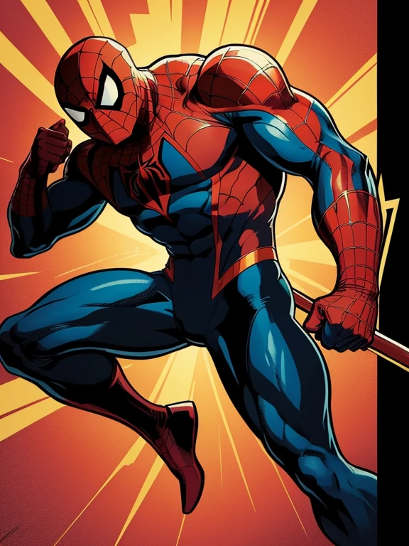 mid-shot, (cel-shading style:1.3), Centered image, Super detailed illustrations of Marvel'spider-man, Posing, (Tetradic color), Ink puncture, (sloping:1.1), strong contours, Art by Alphonse Mucha, Trace in bold, no-frame, High contrast, (Cell shade:1.1), vector, 32K resolution, Best Quality, flat-colors, Flat light