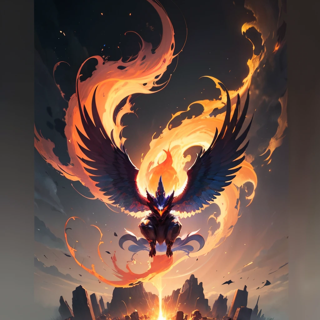 Phoenix flames in minimalist art that is suitable for a logo for an e-sport team --auto --s2