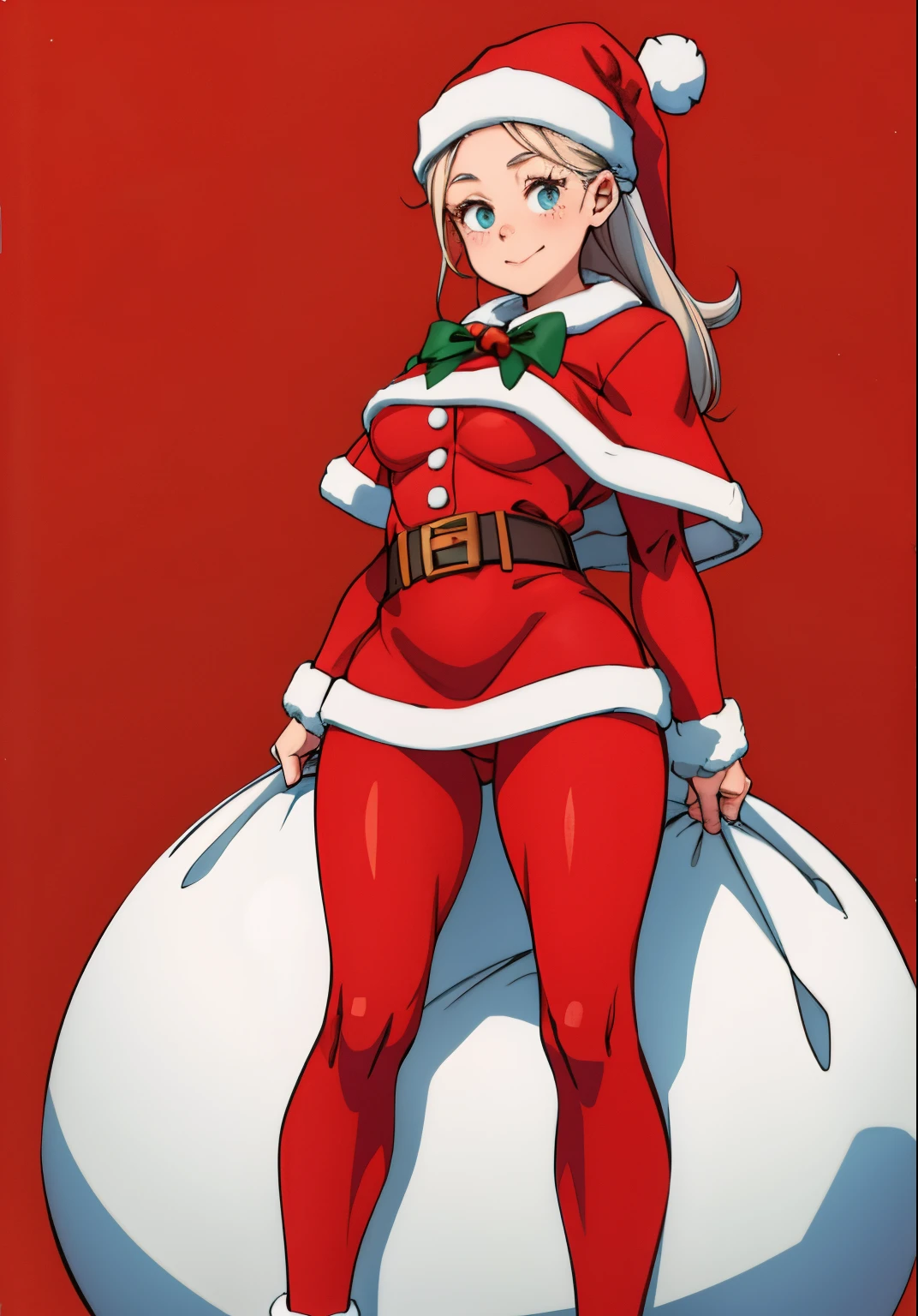 Cute girl, Dressed as Santa Claus, Santa Claus