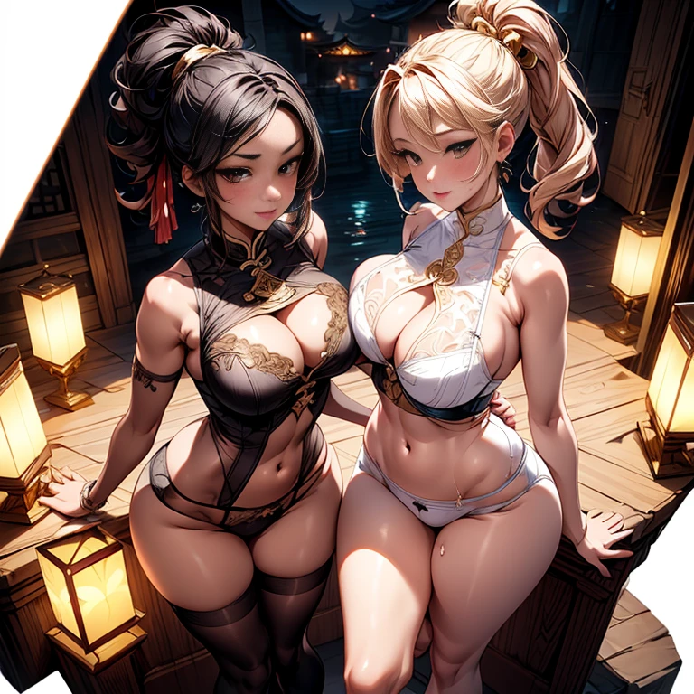 Two girls having close contact, Full body photo of couple, Goddess girl, gorgeous one, splash up, butterflys, Smooth pen and ink, lunar goddess, Whole body diagram, Detailed faces,  (the underwear is transparent: 1.8), Golden decoration, precious stones，Royal，solid black background, Oiled, number art, fallopian tube, Full body lesbian, Oriental mandala tattoo, Rich fractals, plata, golds, copper spirit, ancient floating objects, Antique lamps, A sexy pose, Big breasts are beautiful, sexy for, Big chest，low chest, cleanness, everlasting,  Realist, highest details, loong pattern, fenghuang, Sankta，temple, Countless palaces, ​​clouds, Nasturtium, Faraway view, Full body lesbian, light  smile, transparent costume, bright, fallopian tube, Cute and cute, filigrees, edge lit, lamplight, exceedingly , magical, hyper realisitc, like a dream, number art, Antique lamps, ancient floating objects, Perfect masterpiece, Best quality, Perfect illustration, 8K, Observe the audience, cana,  number art, Flat drawing, Colorful illustration, Shiny, splash, Smooth pen and ink, Complete two female bodies, body dynamic movement, crotch chuck, fluids, 3d fractal, 8 head body, lean legs, Natural sagging, (big chest and thin waist: 1.6), high-heels, Elegant, Complete body, Glow skin, with shiny silver hair, including legs and feet, Slim abs: 1.3, The bones are straight, Decorative style, Sports and toned body, dermis, Hardly any clothes, Lop,  Octagon rendering, extremly high detail, Polished, realistically, Focus sharp, character  design, unreal-engine, a 3D render, Volumetriclighting, rethink, smooth private parts, The cleavage protrudes, Digital illustration, Full body photo, Anatomically correct, hip is cocked, sexually arousing, sexual expressio, Hazy beauty, Camel toes, Short hair details, high ponytails, Award-Awarded, Big breasts that expose the, drenched all over the body，Raised sexy，Extremely beautiful facial features, putting makeup on，Willow waist，Colored inner hair，hip is cocked, Accurate eye description, BDSM