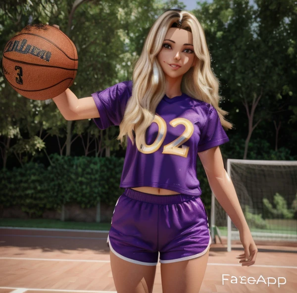 uma mulher posando para uma foto com bola de basketball, numero 2 na camiseta, retrato 8 k foto, renderizado em corona, foto de retrato detalhada, realista estilo 3d, animado ainda, animated film, imagem de perto, Arnold Maya render, 3 d render stylized, renderizado em Arnold, super detailed rendering, 3d rendering stylized