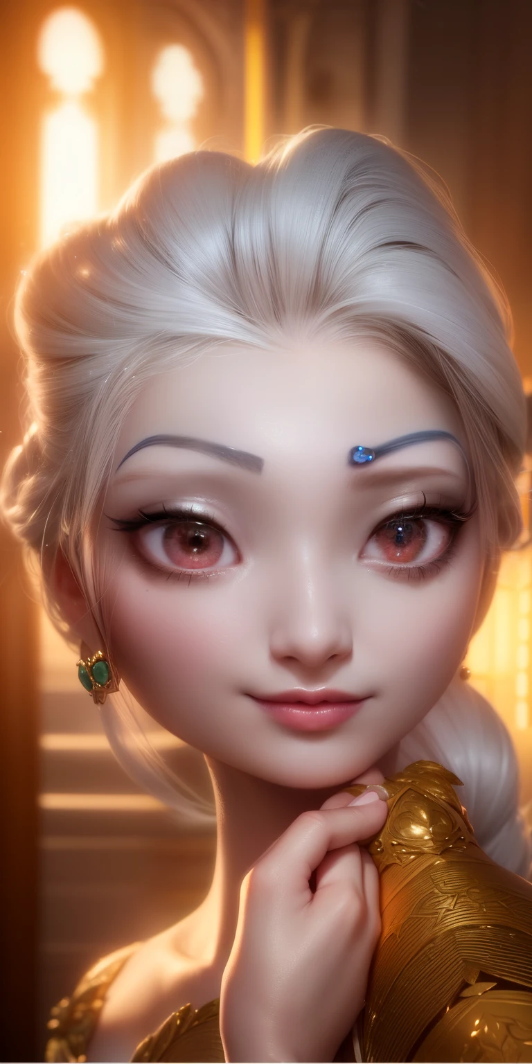 Ultra-realistic 8k CG, perfect face, flawless, clean, professional artwork, famous artwork, cinematic lighting, cinematic bloom, perfect face, beautiful face, beautiful face, beautiful eyes, ((perfect female body, narrow waist)), white hair, red eyes, beautiful queen, royal, divine, divine, goddess, divine, (royal palace), fantasy, dreamlike, unreal, science fiction, huge breasts, beautiful clothing, lace trim, leggings with lace trims, nsfw, breasts out, absurdly long hair, (rich: 1.4), prestige, luxury, jewelry, diamond, gold, pearl, gem, sapphire, ruby, emerald, intricate details, delicate print, sexy, charming, seductive, erotic, charming, charming, hair ornament, necklace, earrings, bracelet, bracelet, bracelet, bracelet,