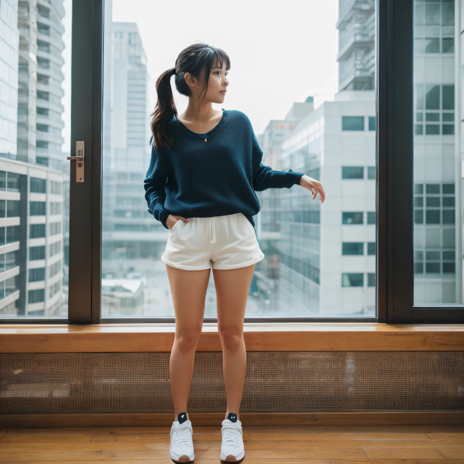 girl in shorts
