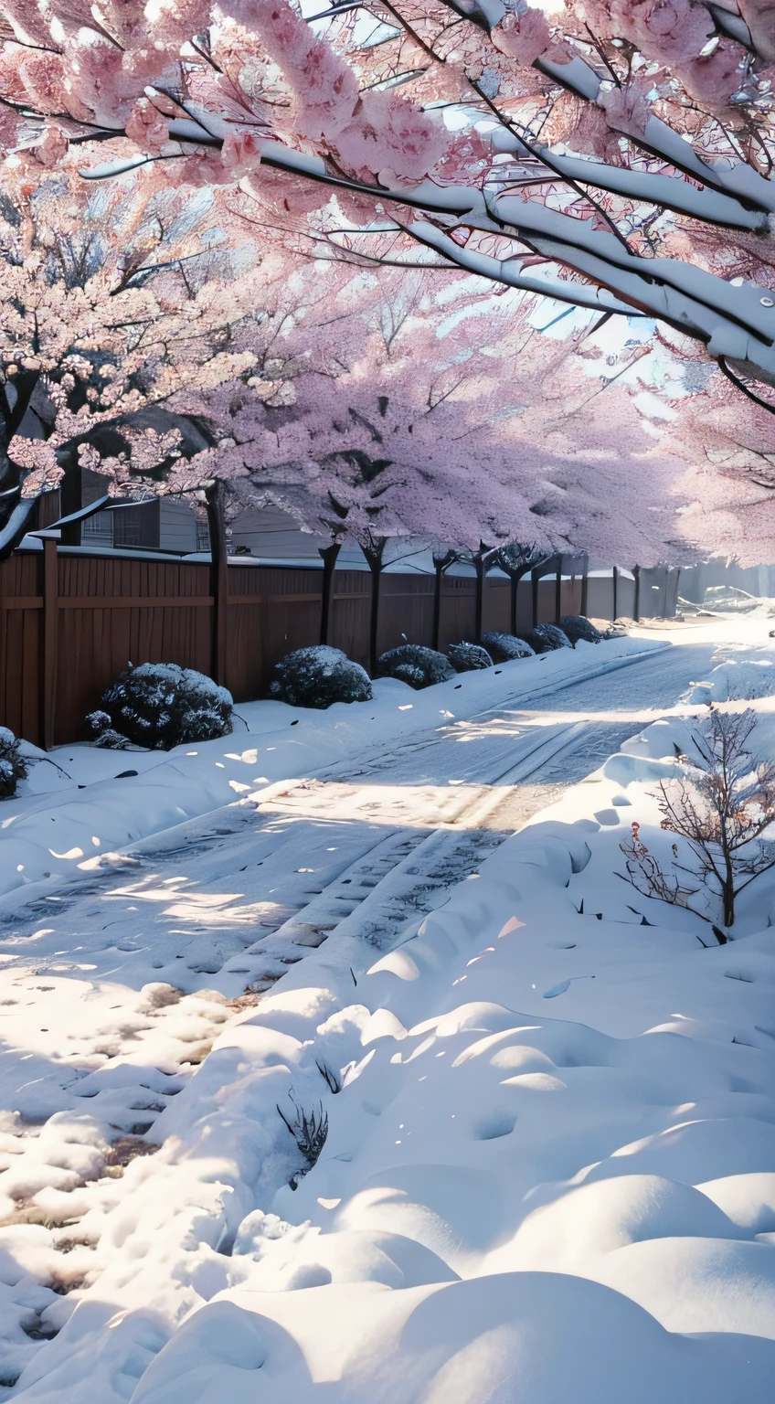 flowers bloom in spring, It's hot in summer, Autumn leaves fall in winter, Snow is falling, The sun shines, A gentle breeze, rain is falling.