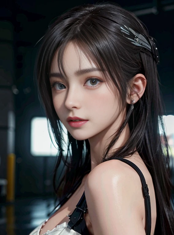 top-quality、8K Masterpiece、超A high resolution、(Photorealsitic:1.3)、Raw photo、女の子1人、silver white hair、glowy skin、1 Cyberpunk Super Beautiful Soldier、((super realistic details))、portlate、globalillumination、Shadow、octan render、8K、ultrasharp、beauty breast、Raw skin is exposed in cleavage、metals、cold color、、highly intricate detail、Realistic light、CGSoation Trends、Beautiful eyes、radiant eyes、Facing the camera、neon details、