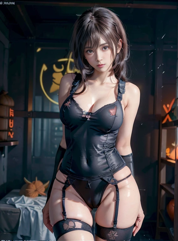 Delicate face, 20-year-old KPOP idol cyborg girl, Dark(Carbon fiber high leg cut leotard bob}}, (Big breasts:1.25), (Mechanical joint), Bangs, Charming curves, mid pelvis, seaside, Standing posture, Beach, Glowing skin, ((puffyareolas)), (Standing), Dynamic Pose, Spread legs, (Camel toe, Cameltoe, vulvashaped:1.275), Cyberpunk, 科幻小说, (Upper body:1.275), (8K, Raw photo, Best Quality, masutepiece: 1.47), (NSFW:1.275)
