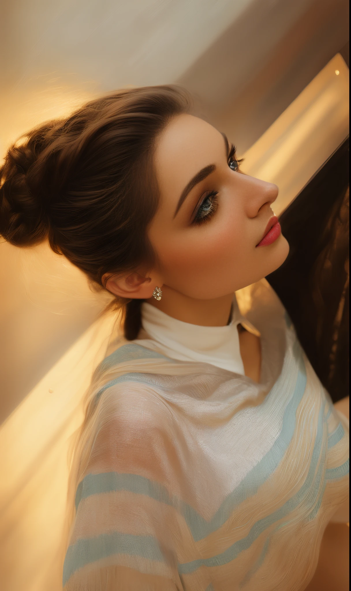 a girl,beautiful detailed eyes,beautiful detailed lips,extremely detailed eyes and face,longeyelashes,classic portrait,fine art painting,oil on canvas,highres,realistic,studio lighting,vivid colors,soft and warm color tones,soft diffused light,subtle highlights,gentle shadows