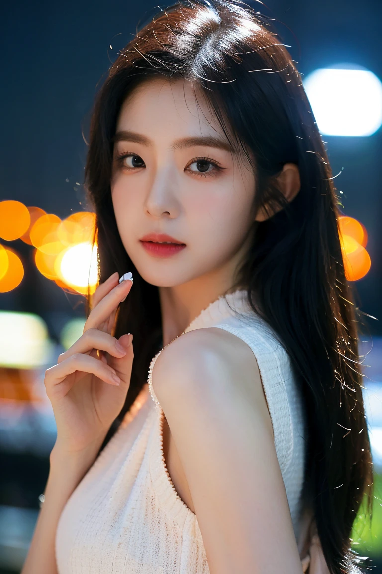 (best quality,4k,8k,highres,masterpiece:1.2),ultra-detailed,(realistic,photorealistic,photo-realistic:1.37),beautiful face,along the body,Dali effect,realistic portrait of a girl with hair accessory,necklace,jewelry,detailed facial features,dark studio,rim lighting,duotone lighting,(high-detail skin:1.2),8K ultra-high-definition,DSLR camera,soft lighting,high-quality,volumetric lighting,candid,photo,high resolution,4K,8K,bokeh,medium-sized breasts,spread fingers