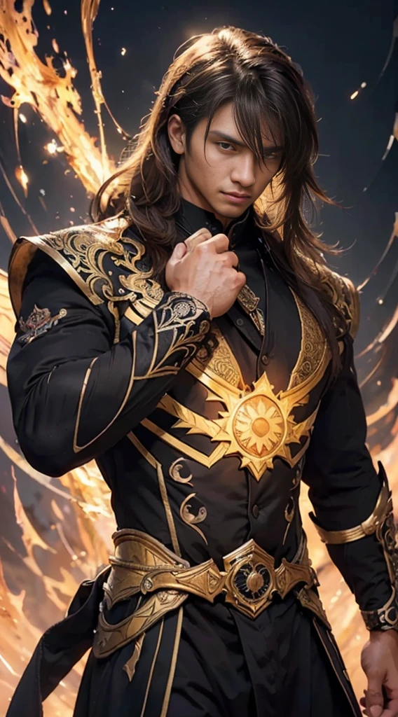 (masterpiece:1.2), (illustration), (best quality:1.2), (best aesthetic:1.2), (beautiful art:1.2), (ultra-detailed:1.2), (8k), (HDR), (wallpaper), (sharp focus), (intricate), (hyper realistic), men, sundanese, handsome, shaved
