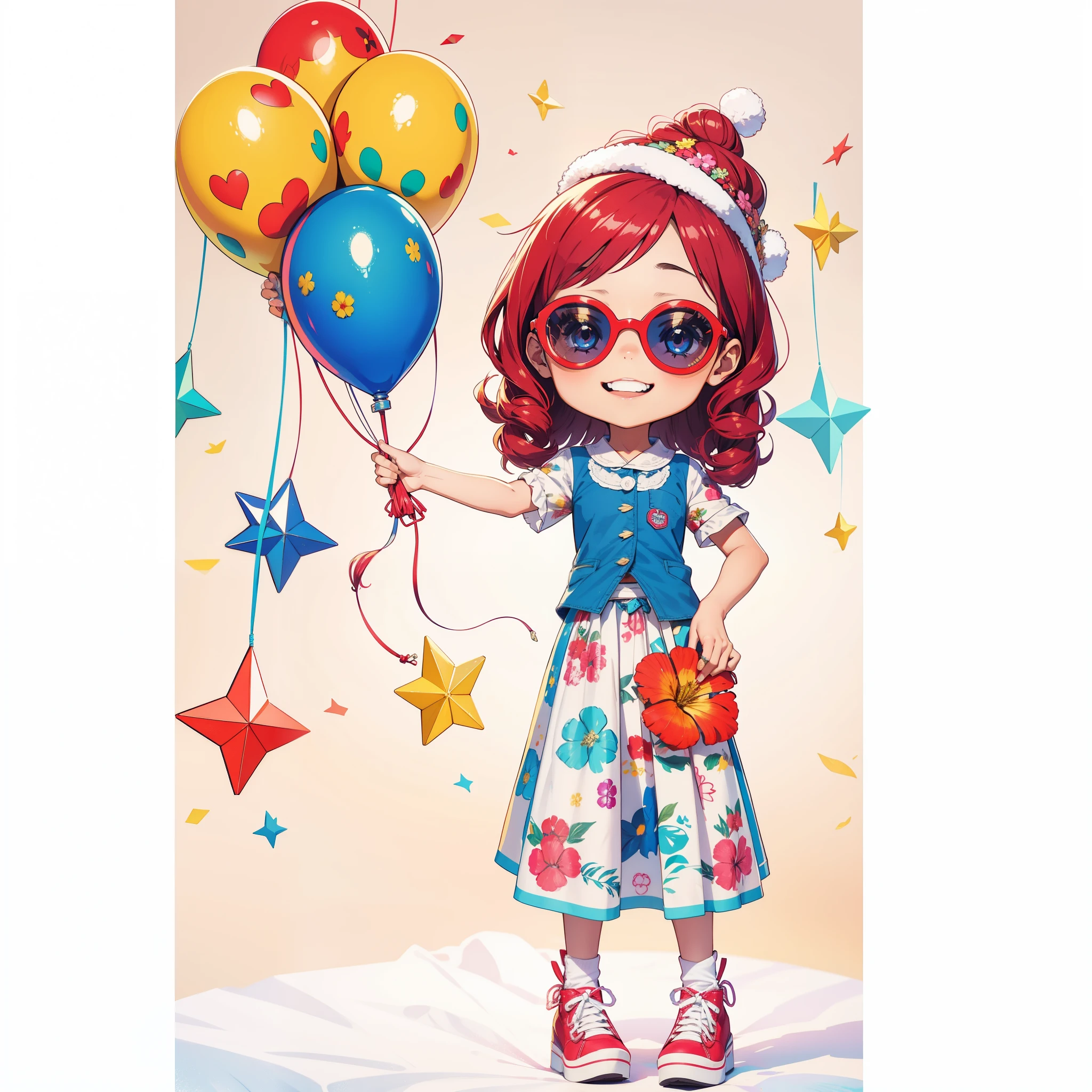 sorriso, feliz, Criar arte digital em pop art, Introducing a bright and confident young Asian woman，moda de rua, esquema de cores do filme, Rodeado por motivos florais vintage, Pinceladas brilhantes,Emotions Should Be Dynamic, parte superior do corpo, desenho, illustartion, escala de cinza, tropical, muitas flores,