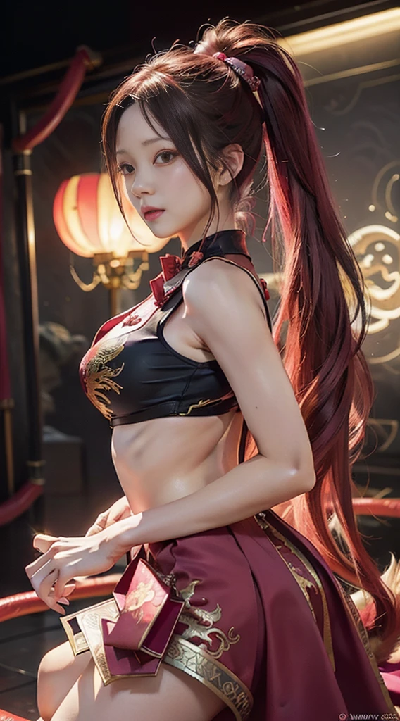 Another wonderful new year has begun'The card，In the image of a Chinese dragon，made by patrick brown、Light red and light magenta style，Aesthetic aesthetics of anime、ArtGerm、data mosh、hight resolution、Soft shadows