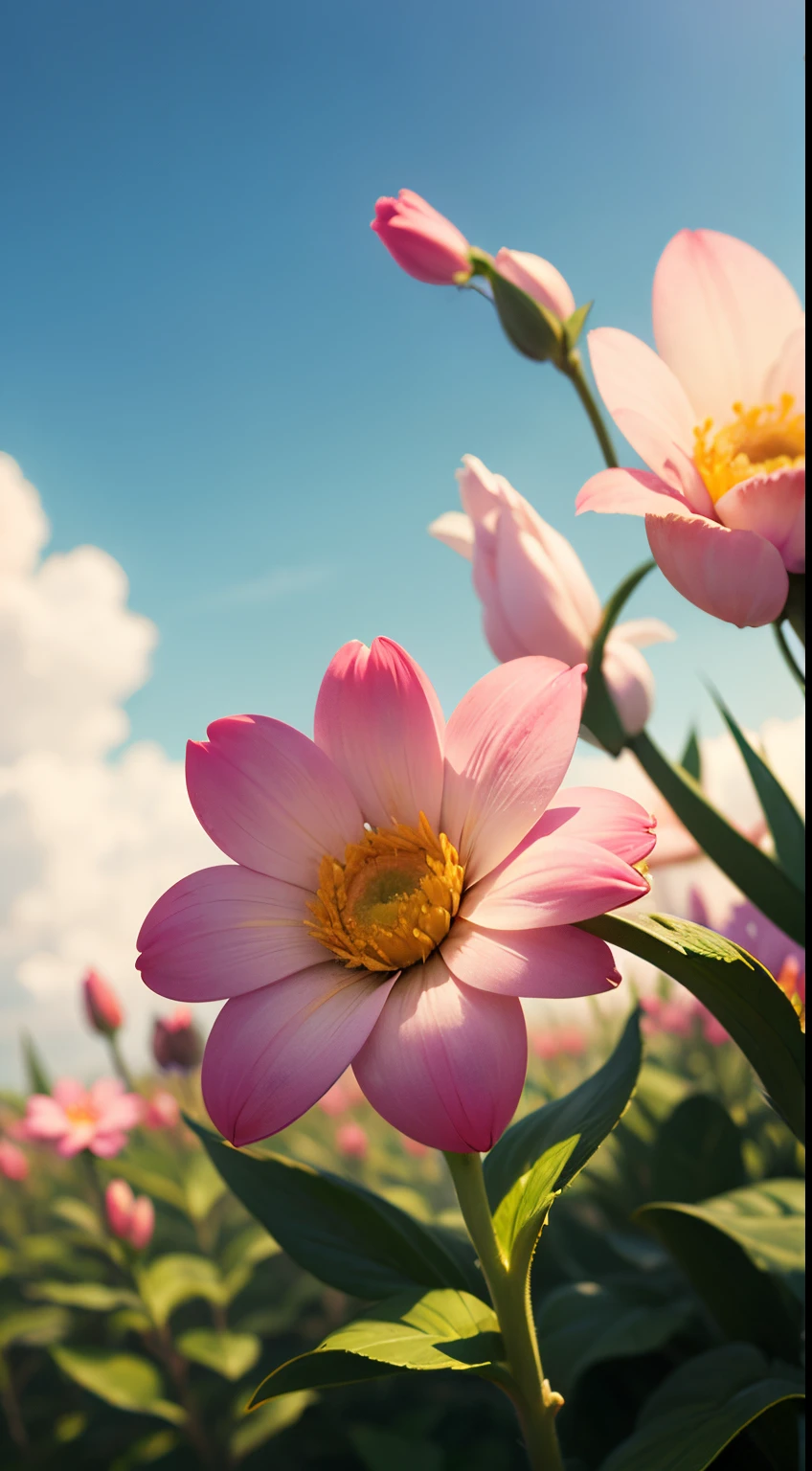 A single flower blooms