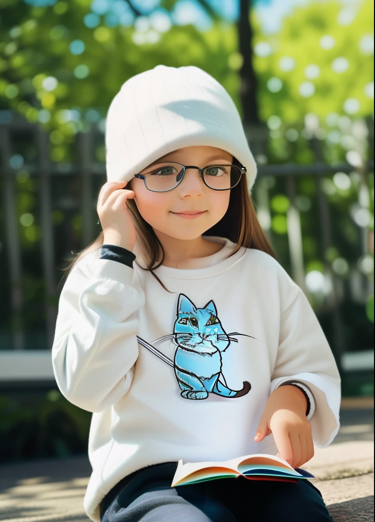 redraw the in cartoon style and add the cat