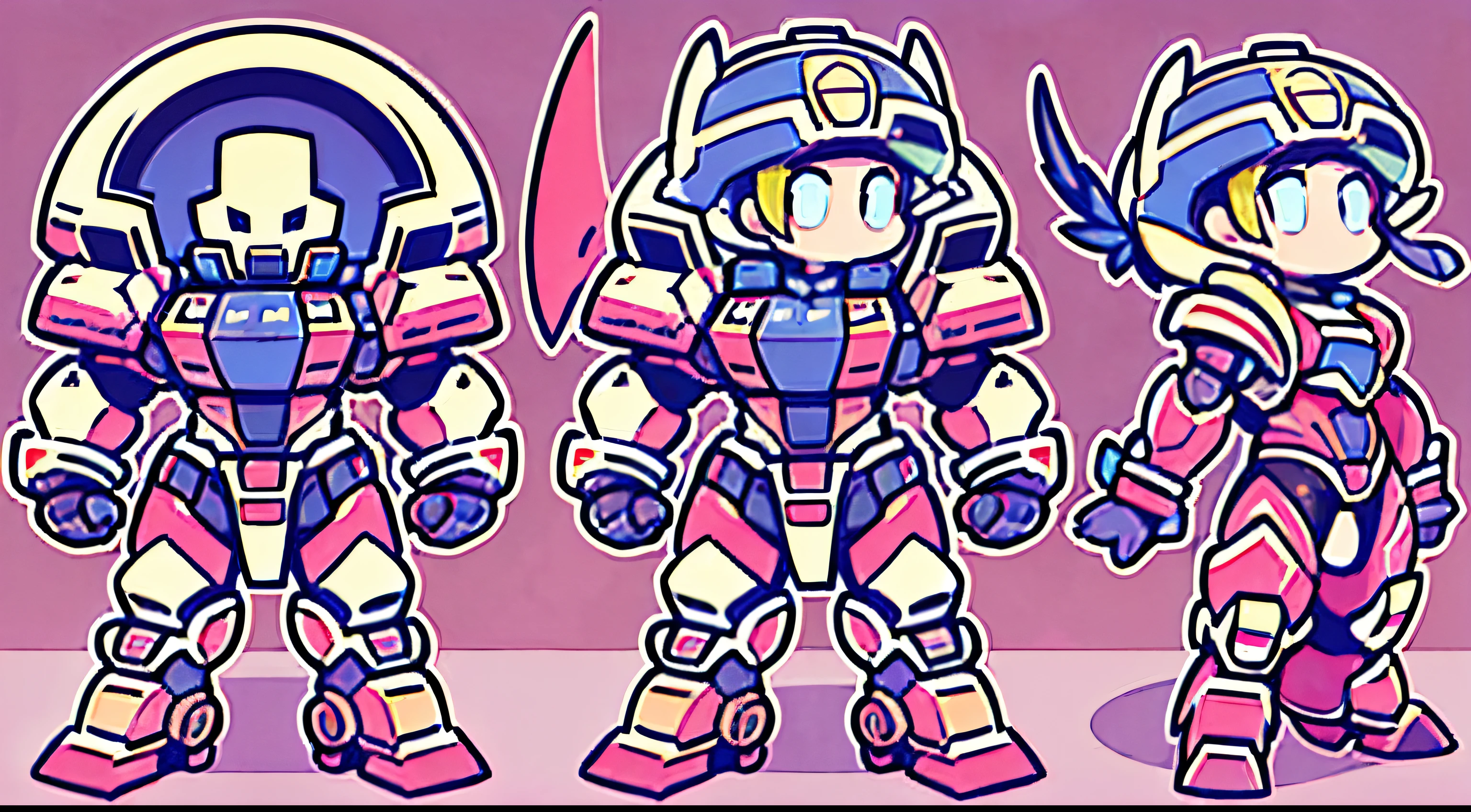 Chibi-Mecha-Krieger, verspielt