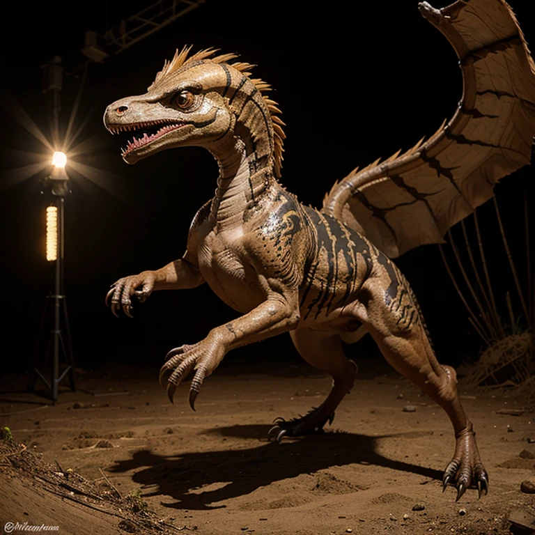 Combine a deinonychus and a dilophosaurus.