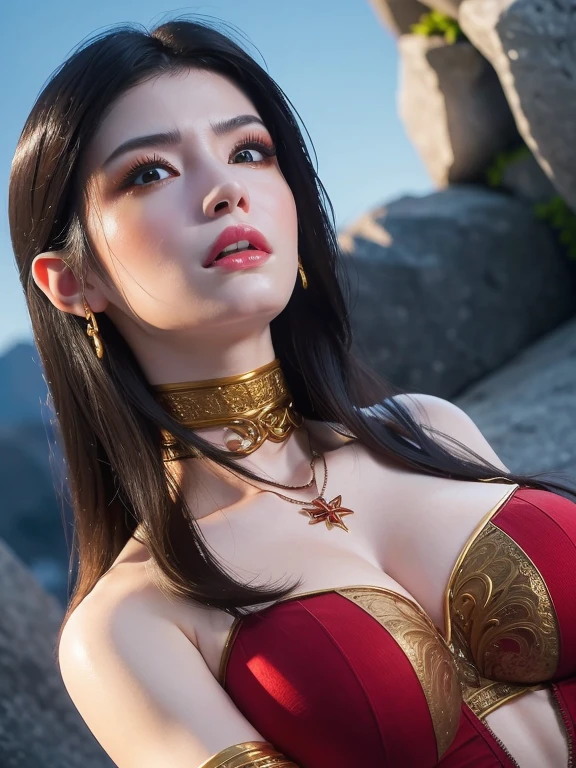 Best quality at best, tmasterpiece, 超高分辨率, (realisticlying:1.4), RAW photogr, 1个Giant Breast Girl, brunette color hair, Glossy glossy skin, Get wet, dramatic lights, full bodyesbian, , Microbikini, humongous large breast