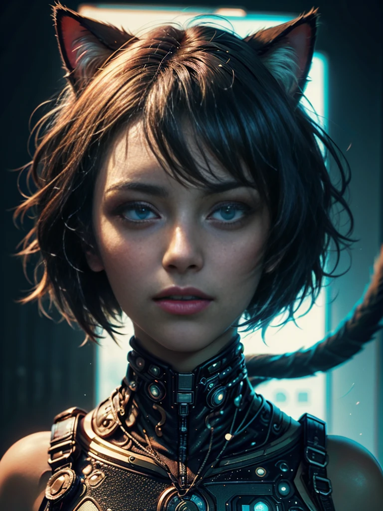 Catwoman in latex suit –chaos 60s, (masterpiece), realistic, (American girl shot), beautiful face, Wes Anderson style, sunlight, cinematic light, bangs, beautiful woman, beautiful eyes, short black hair , perfect anatomy, very cute, princess eyes, (black eyes), (marco head), in focus, stylized, bioluminescence, 8K resolution, low-cut white dress with small blue details, human hands, full of wonder, elegant, approaching the Perfection, Dynamic, Highly Detailed, Character Sheet, Concept Art, Smooth, Looking Directly At Viewer Positioned So Her Body Is Symmetrical And Balanced, Stunningly Beautiful, Detailed Short Black Hairstyle With Bangs (1:1 Aspect Ratio) ssci-fi, fantasy, intricate, very beautiful, elegant, highly detailed, digital painting, artstation, concept art, soft light, hdri, smooth, sharp focus, illustration --auto --s2
