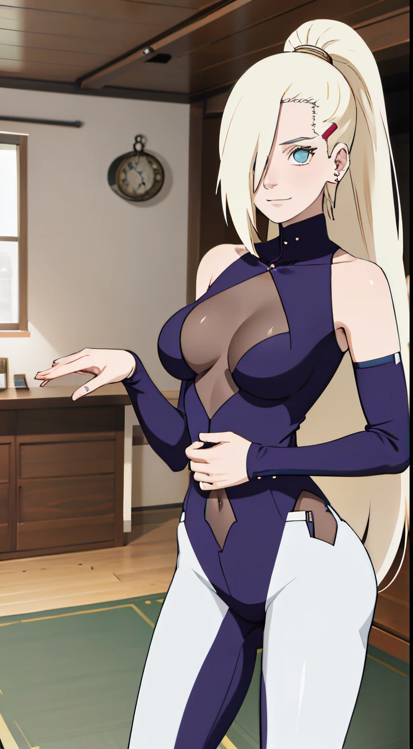 Ino yamanaka, schneit, sat,Spaltung,smil,Rot im Gesicht sein,drinnen im Zimmer,Nahaufnahme Nahaufnahme,mit einer guten Figur,mid large breasts,enges, open white shirt,Blaue skinny Jeans,both arms behind the back,perfekter Arsch,Ansicht von hinten,ansicht auf den Arsch,Arsch guckt in die Kamera,runder arsch,zeigt ihren Arsch, sidelighting, light particles, wallpaper,