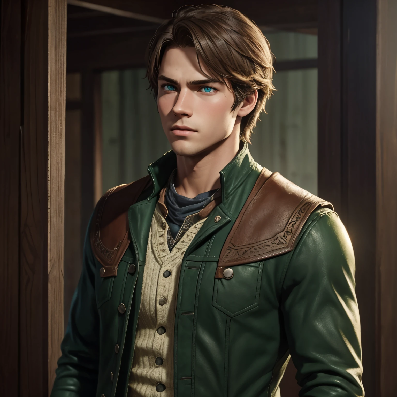 The son of Arthur Morgan, teenager boy, Green eyes