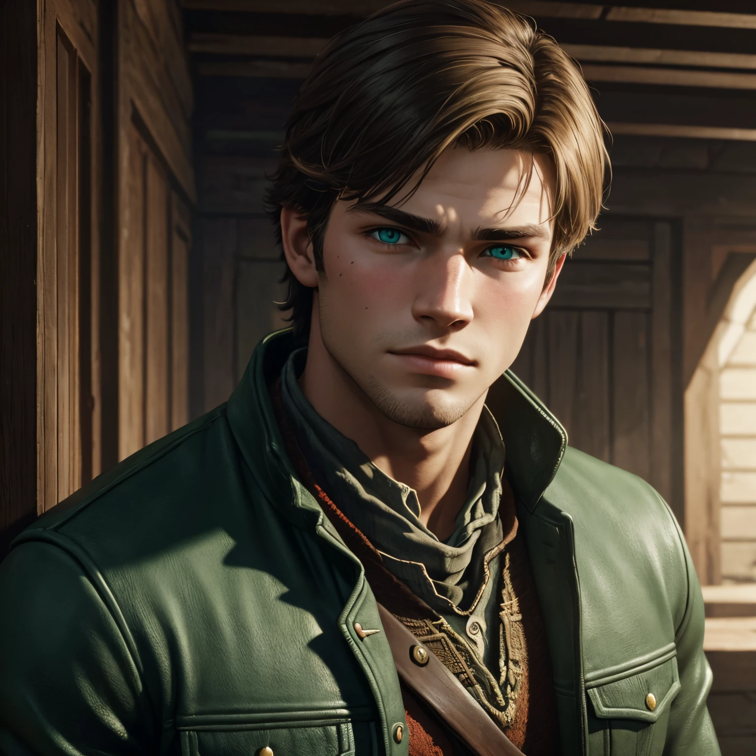 The son of Arthur Morgan, teenager boy, Green eyes