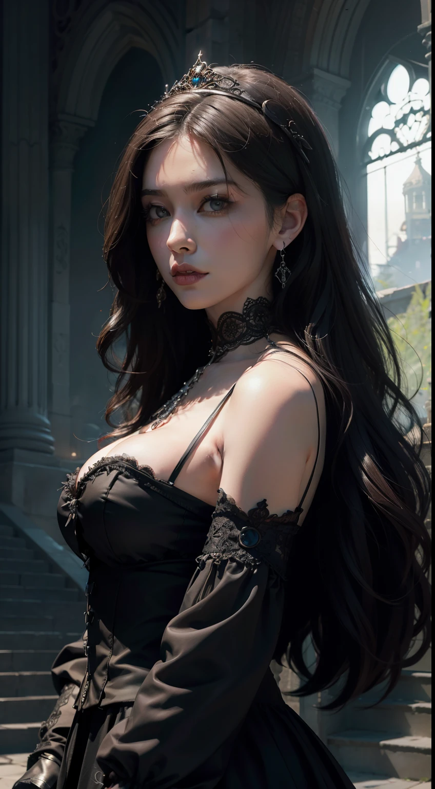 Estilo Lushill, peludo , Mujeres albinas, Retrato de cuerpo entero, descalzo, Bonita cara perfecta con piel suaveCara perfecta, Retrato de arte conceptual por Greg rutkowski, Arte Germen, Ultra-detailed and intricate Gothic art trends in Artstation ternary colors, fantastical, Detalles intrincados, splashscreen, colores complementarios, fantasy concept art, 8K resolution, gothic deviantart masterpiece, oils, trazos intensos,