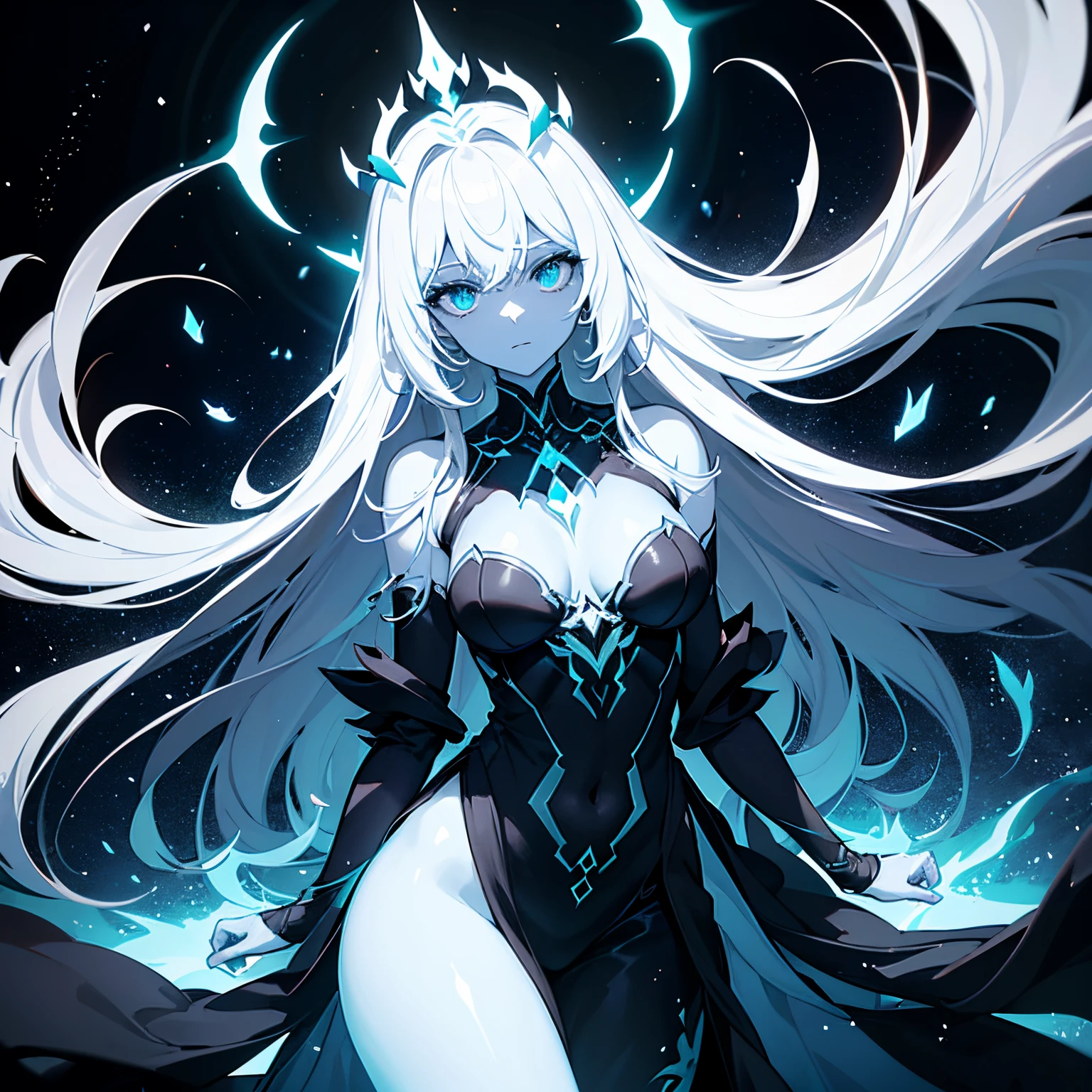 In the darkness, a woman adorned with luminescent attire becomes a radiant beacon of light. Her presence illuminates the obscurity, casting a captivating glow that transcends the shadows. Against the backdrop of darkness, she stands as a living paradox—a captivating fusion of the luminous and the mysterious.