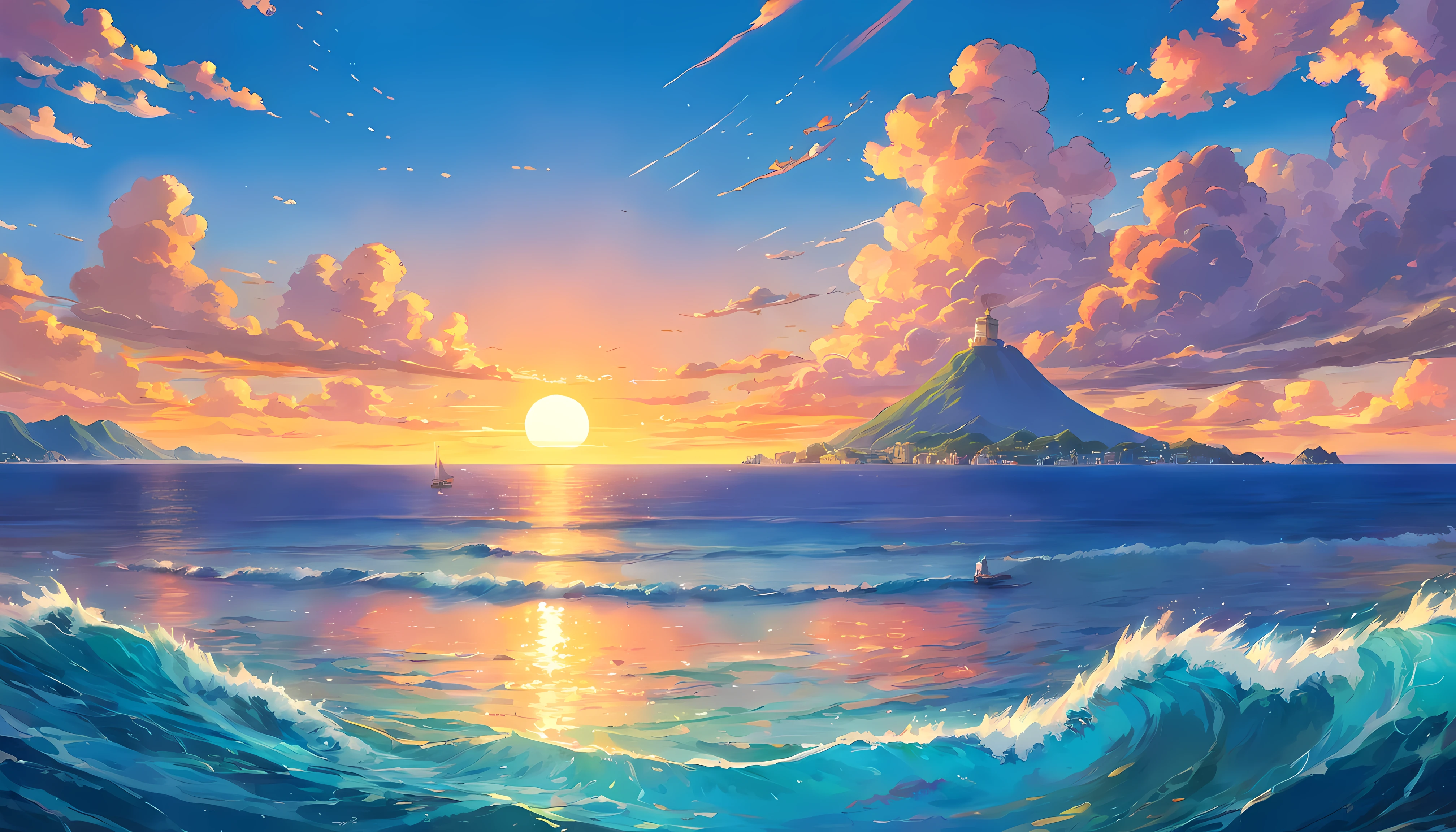 ocean view sunset