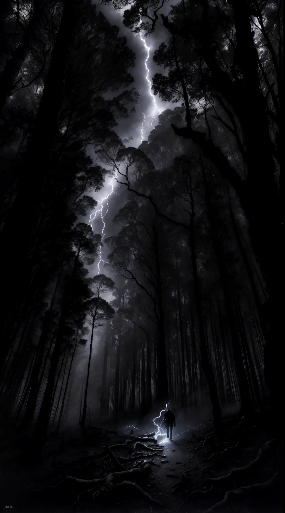 Aullando a la luna,cuerpo completo,bosque oscuro,arboles secos,Dios Lobo, hiperrealista, tension, chill, Altamente detallado, foco nítido, profesional, 8k UHD, Kinematic, oscuro, violento, al aire libre, Kali, batalla, chase, dramatic, vivid, nervous vibe, Hacer, epopeya, twilights, Comer la luna, HDR, album cover art, ventisca, lightning, cataclysmic