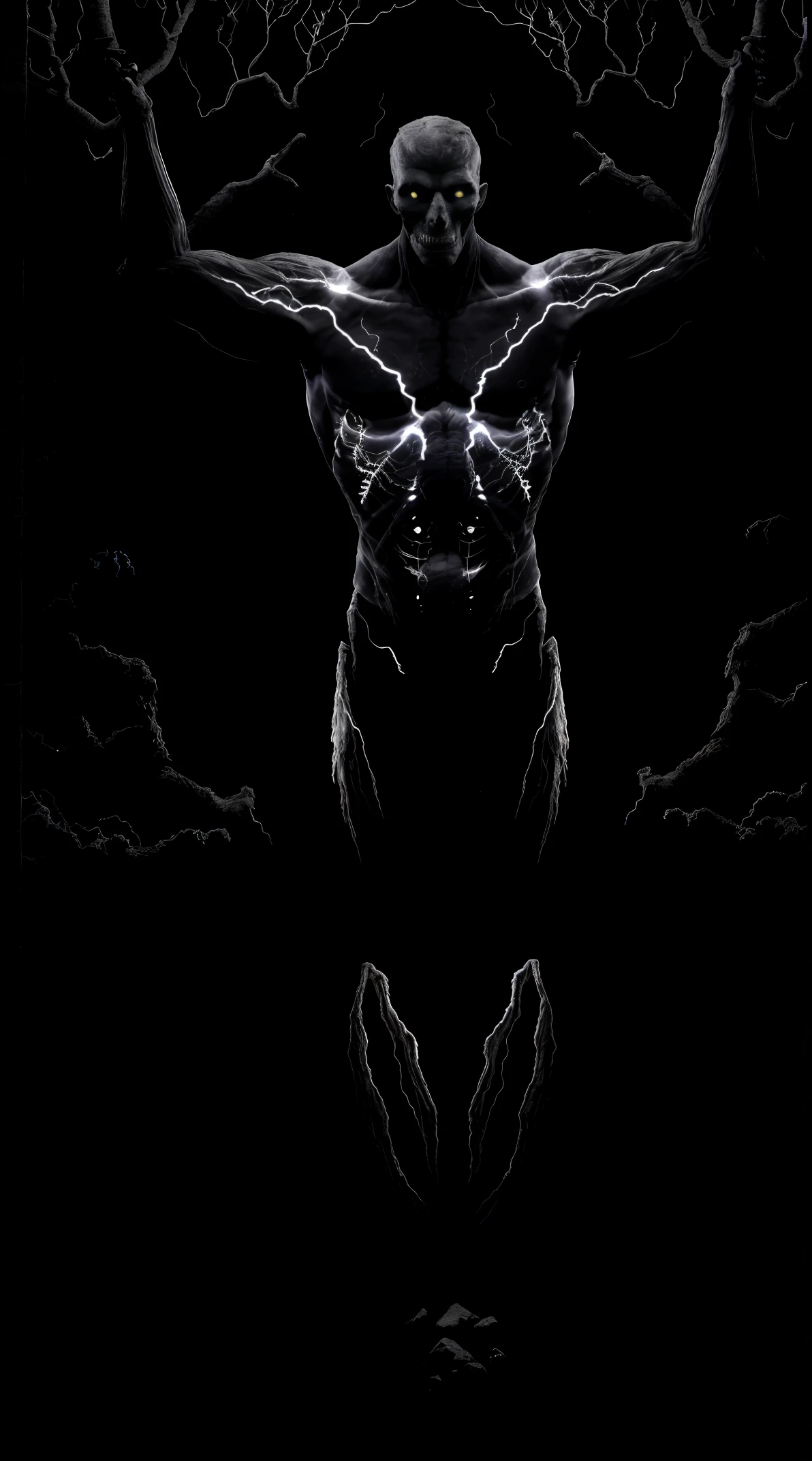 Aullando a la luna,cuerpo completo,bosque oscuro,arboles secos,Dios Lobo, hiperrealista, tension, chill, Altamente detallado, foco nítido, profesional, 8k UHD, Kinematic, oscuro, violento, al aire libre, Kali, batalla, chase, dramatic, vivid, nervous vibe, Hacer, epopeya, twilights, Comer la luna, HDR, album cover art, ventisca, lightning, cataclysmic