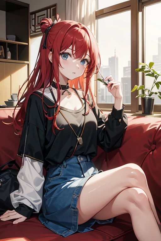 Anime scene of a couple sitting on the sofa in the living room, anime scene, ( ( Xinhai sincerely ) ), sitting alone in a cafe, TV animation stills, Xinhai sincerely. —h 2160, Sit at the table, Sit at the table, Xinhai sincerely!, sitting alone in a cafe