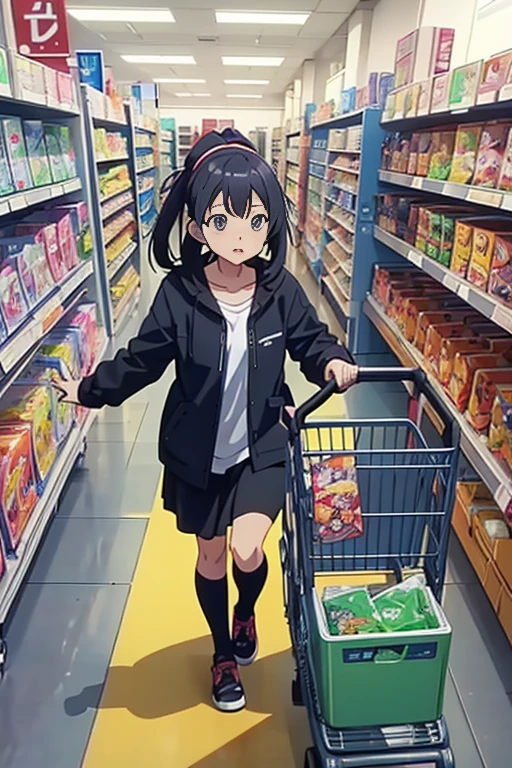 There is a woman pushing a shopping cart in the store, Madhouse Studio anime style, TV animation stills, Screenshot of the 2012 animation, typical anime classroom, [[empty warehouse]] Background with, Today’s recommended anime is still, anime movie screenshot, anime screenshot, sankakucomplex anime image, Behind the scenes of anxiety