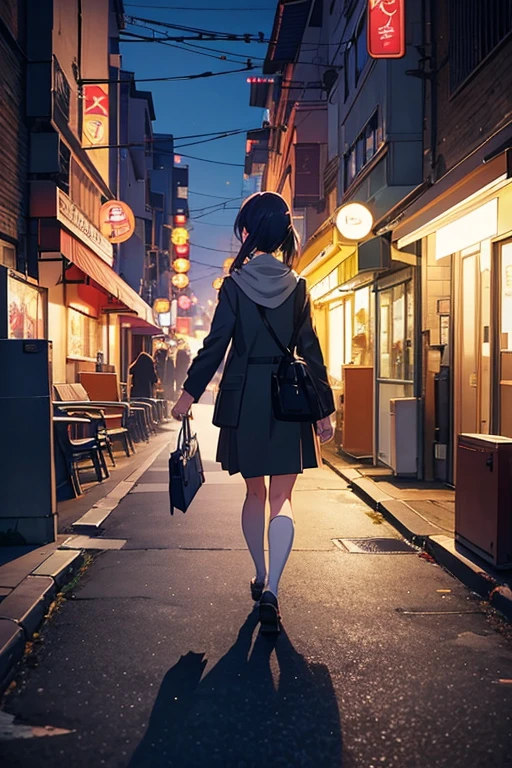 Night scene of a woman walking on the sidewalk in the park, anime scene, TV animation stills, anime movie screenshot, in the anime film, anime screenshot, anime still images, Screenshot of the 2012 animation, animation stills, screenshot from the anime film, beautiful anime scenes, Today’s recommended anime is still, Opening scene, anime movie scene