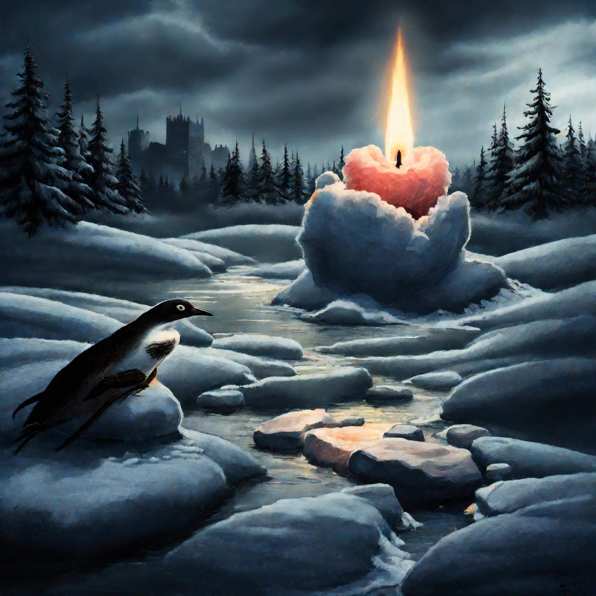 Take my heart, take my soul I'm so alone at this hour that I want to die. I have nowhere to go, I destroyed my world, Only a candle cries for me at the cold dawn.