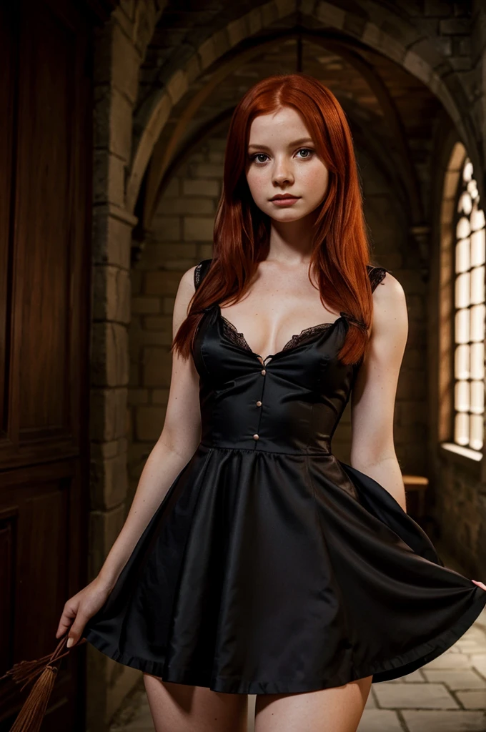 (Ginny Weasley), (Sexy Witch Dress), (visage parfait), (corps parfait), (nue)