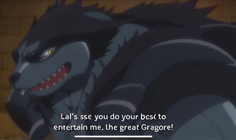Cartoon characters close-up and「do your best to please me」The caption is, great george, from cryptid academia, legoshi from beastars, evangelion beast mode, in a anime masterpiece, Scenes from animated movies, gelbooru anime image, in the anime film, style in ghibli anime, from naruto