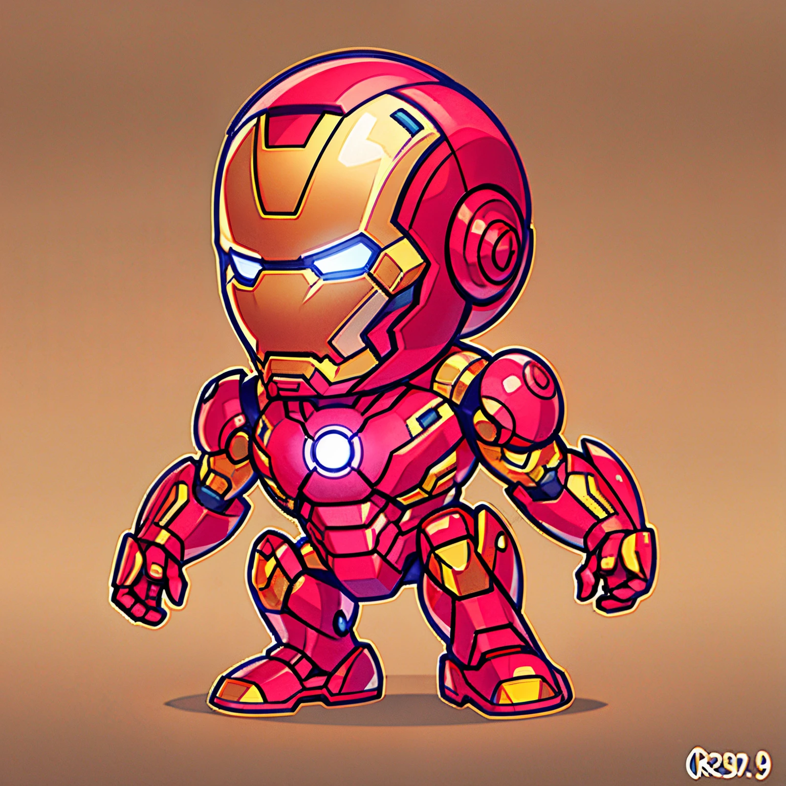 chibi, iron man, ultra detailed