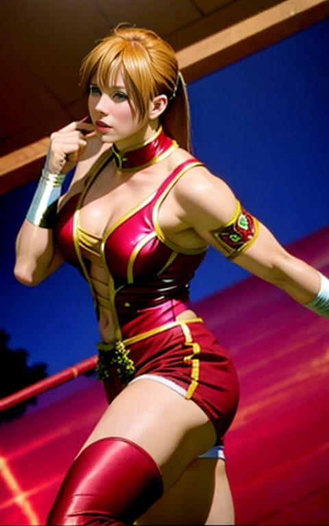 Female professional wrestler in sexy costume