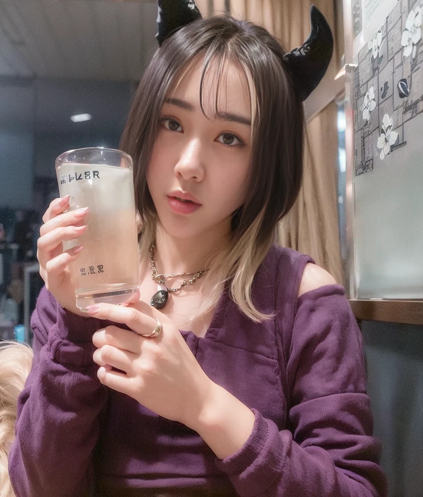 An 18-year-old woman、bokeh dof、(Photorealsitic:1.4、realisitic)、high-definition CG unified 8K wallpapers、1girl in、((slenderbody:1))、looking at viewerer、(HQ Skins:1.4)、8K UHD、Digital SLR、Soft lighting、hightquality、Film grain film XT3、(((The upper part of the body:1.4)))、(((Halloween costumes)))、(((indu room)))、