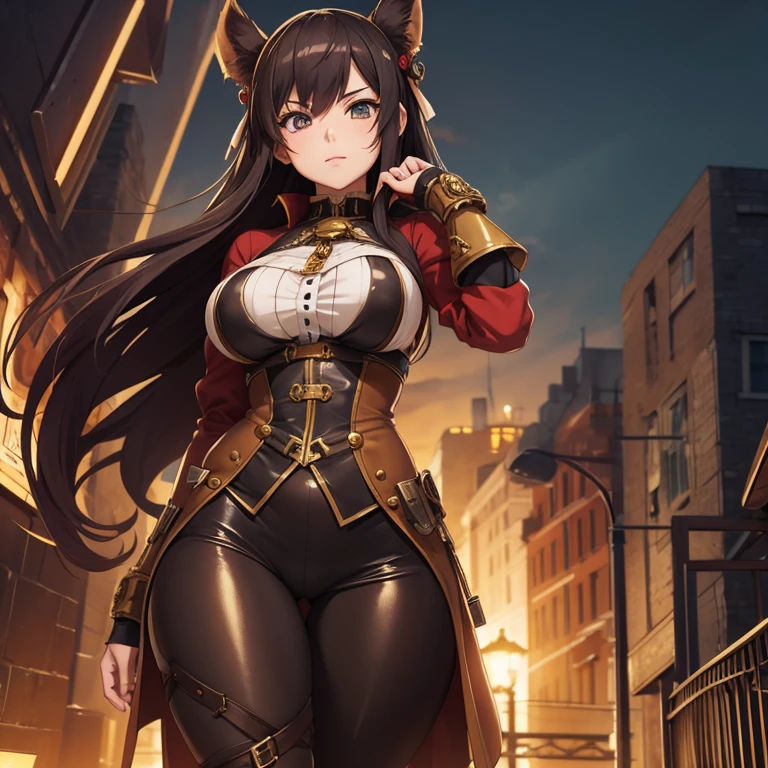 The image of an anime girl in very tight Steampunk clothing seems cruel and sadistic..