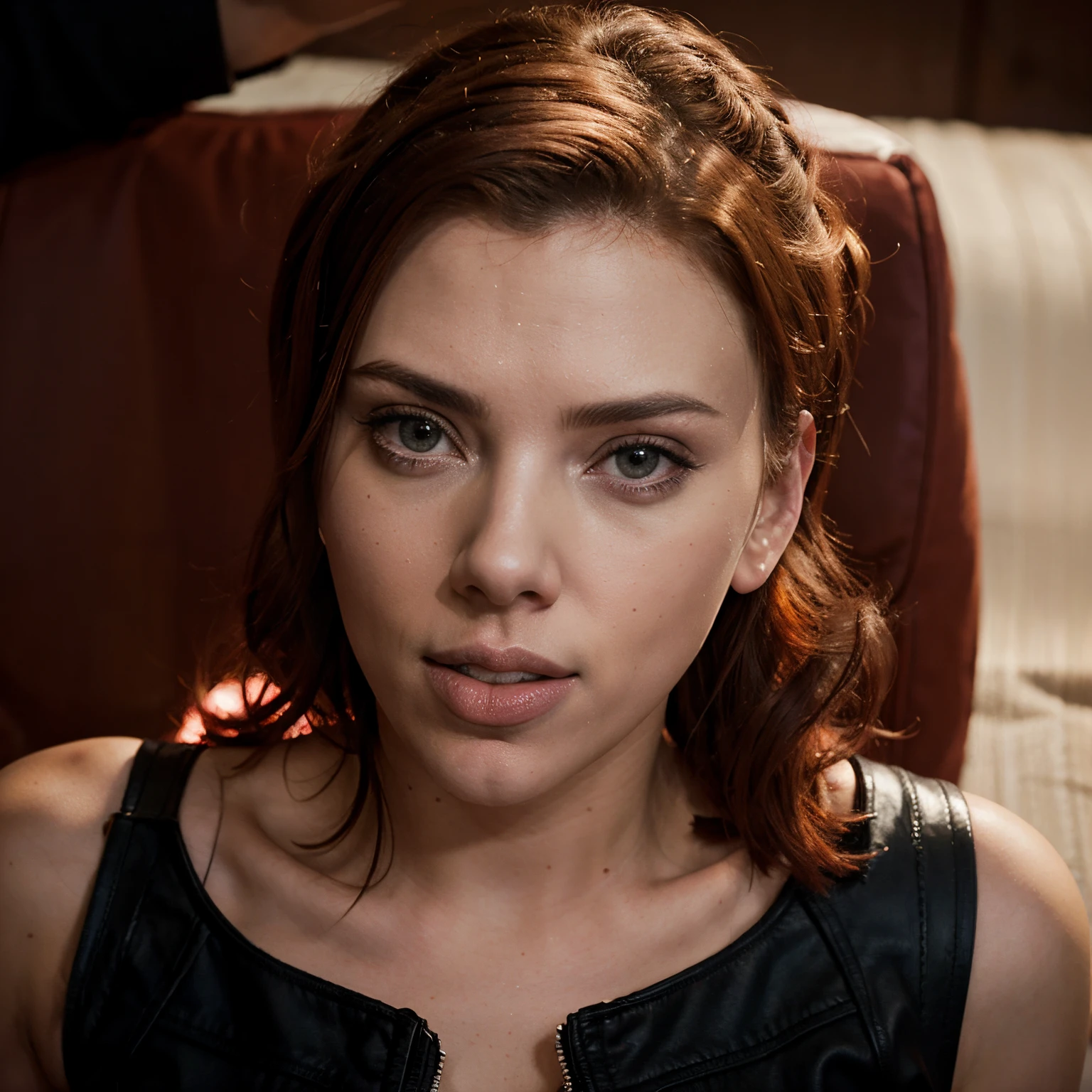 scarlett johansson doing blowjob to Johnny sins