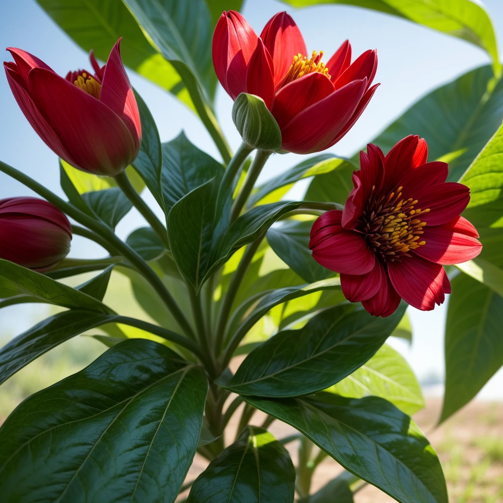 a time lapse of a flower from a bud to full opened red flower