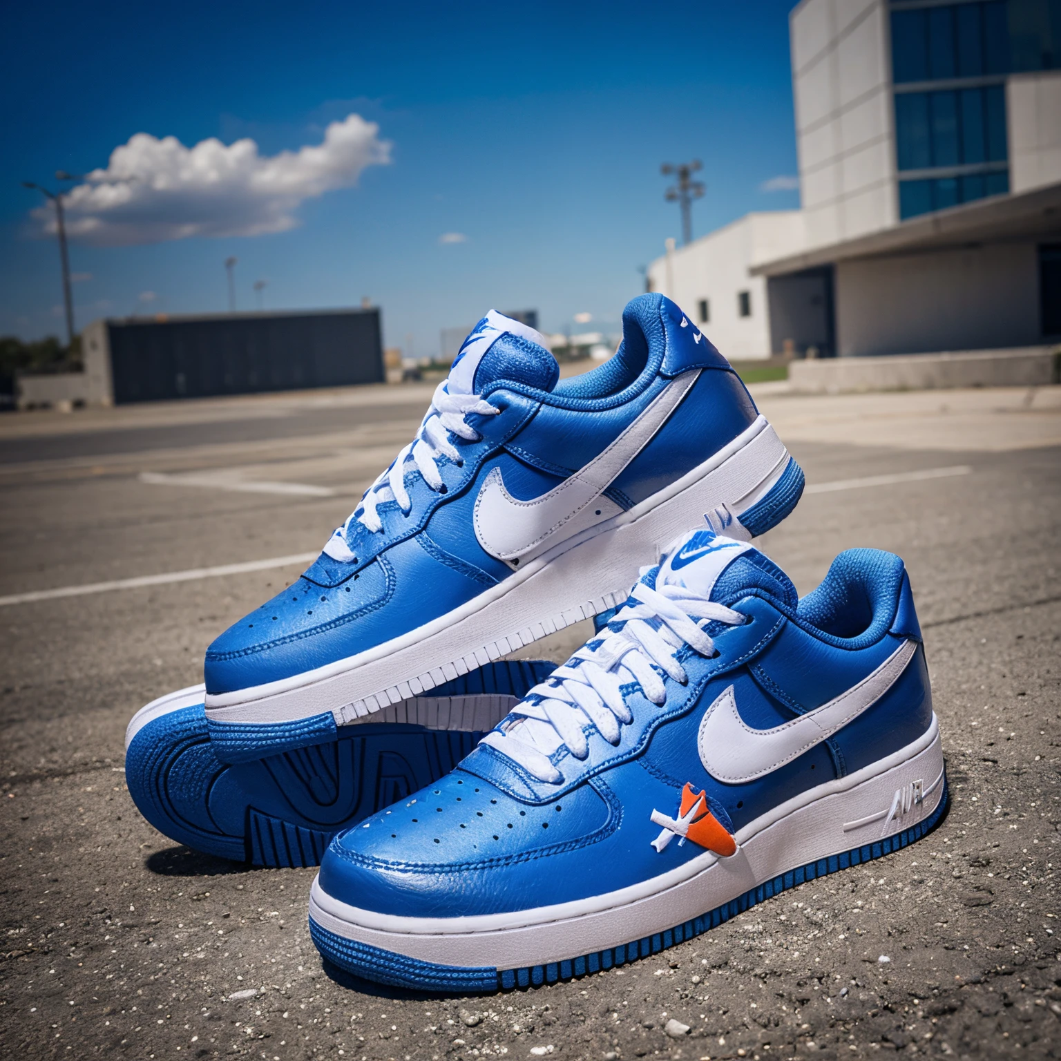 Air Force Nike shoes painted with programming codes