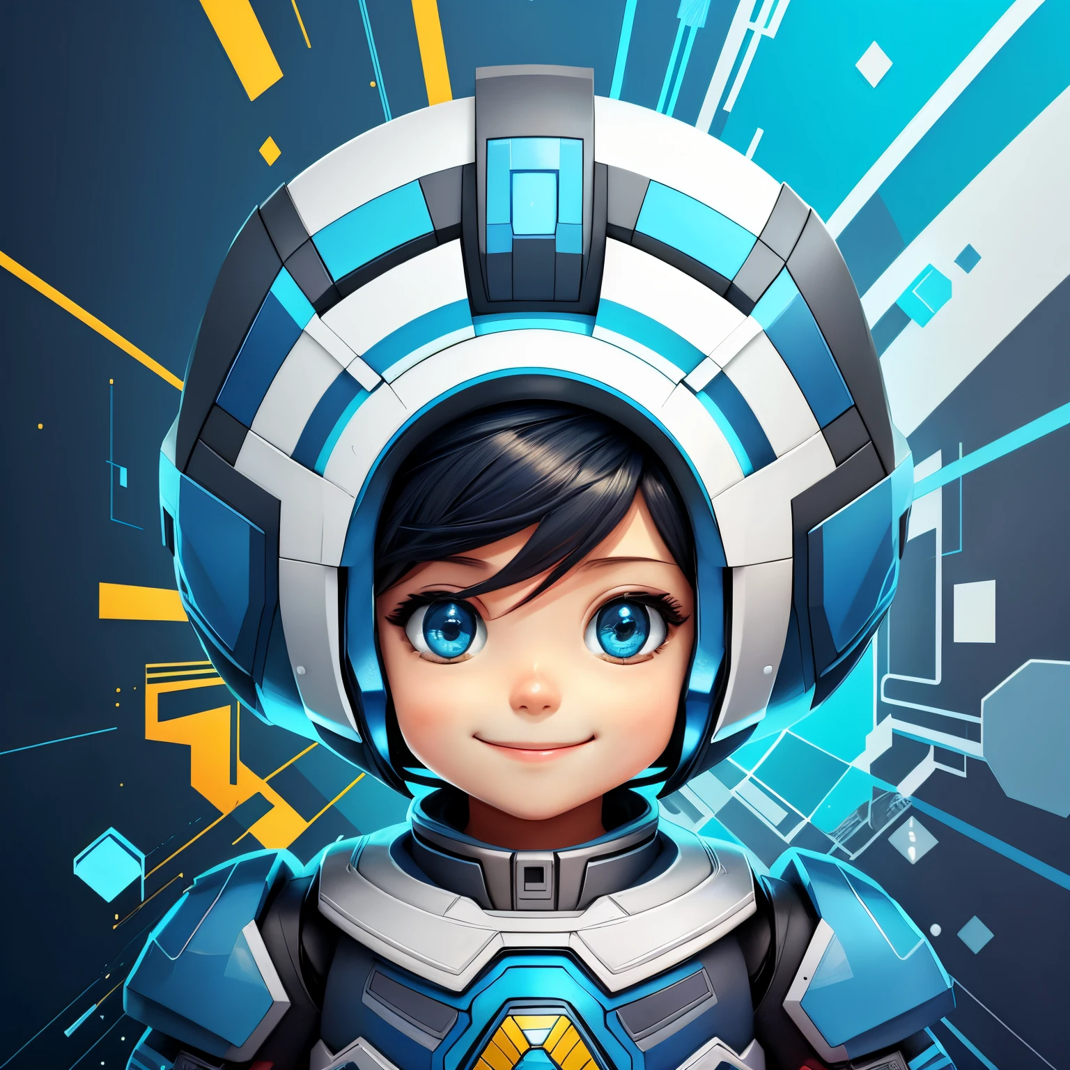 (cute robot boy smiling) stylized identical to 1940 |)), acolchoamento ,multidimensional geometric wall PORTRAIT, arte, Chibi,
Yang016K, lindo,(( cor vermelha predominante, azul e branco))
Primary works, qualidade superior, melhor qualidade, Arte Oficial, Lindo e Estetaduardo Kobra acolchoamento ,multidimensional geometric wall PORTRAIT, arte, Chibo,detalhes