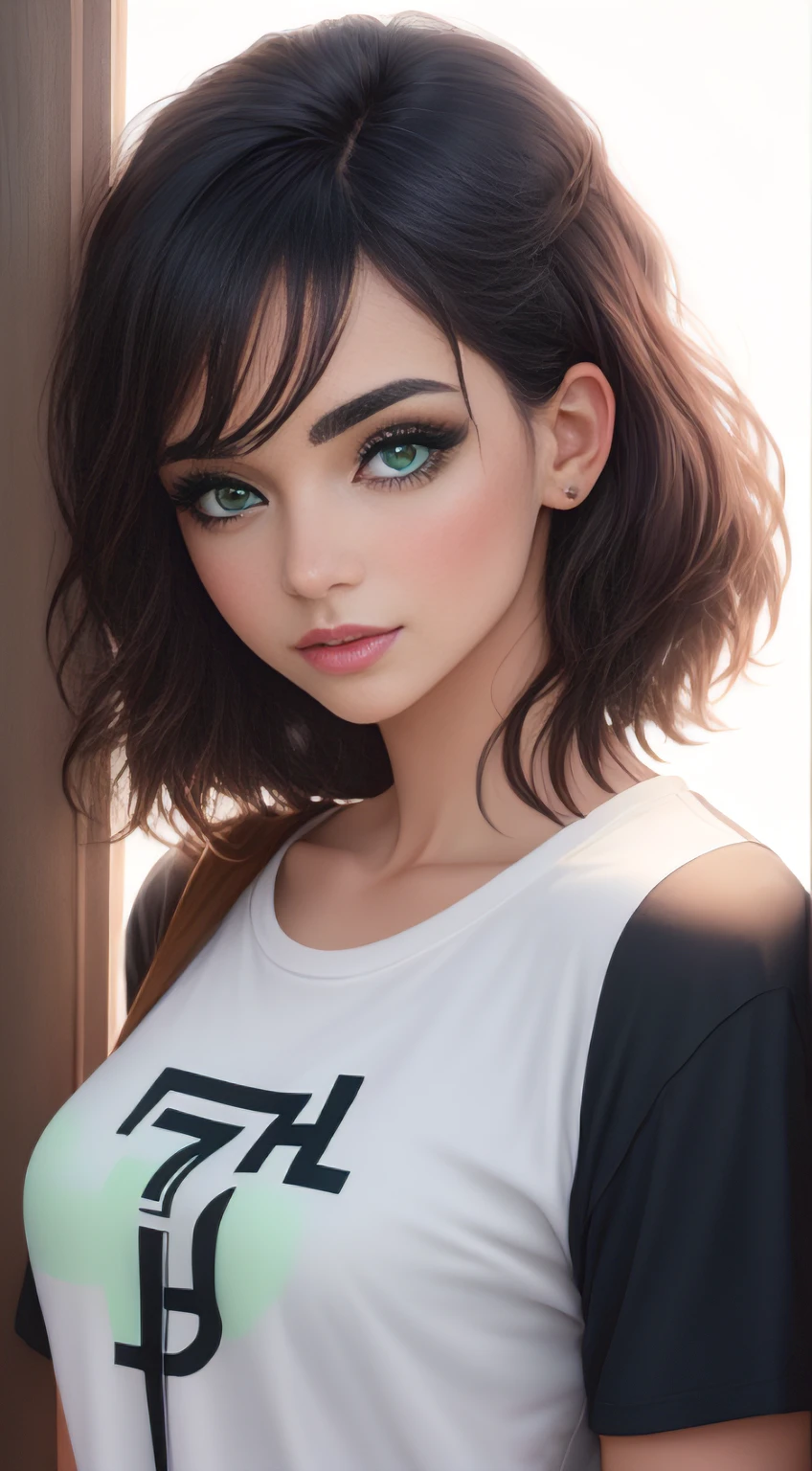 1chica llamada Sarah con el pelo largo y rubio blanco, cabello suelto coloreado, Peinado largo, Cara dealtoada perfecta, joven bonita chica blanca, Modelo de techo caliente, Dealtoed symmetrical light green eyes with circular irises, Beautiful, caminar y posar, mirar al observador, 26-year-old girl, Se parece a la cerveza Madison., Cara extremadamente dealtoada, modelo, realista, vida real, foto perfecta imagen realista, realista, , Figura de reloj de arena, stunning realistic photograph, Dedos dealtoados, Cara realista dealtoada, dedos bonitos, real human nails, Chica extremadamente atractiva, piel bronceada perfecta y dealtoada, small eyes, perfect, high-profile face with realistic complexion and skin with small pores, small-nose, modeloo de fotografia, Postura perfecta, Extremidades naturales, piernas largas, tall symmetrical eyeballs, eyes symmetrical, Globos oculares realistas, Ojos realistas y dealtoados, lindos labios cerrados y regordetes, maquillaje, sin cuello largo, sin cintura larga, cuerpo proporcional ideal, mirada seductora, looking in the direction of the viewer, Rasgos faciales cautivadores, alto, Dos brazos, dos patas, una cabeza, tiny breasts, cuerpos naturales realistas, Sombras realistas, Mystical Lighting, 8k, UHD, ((Cuerpo frente al espectador, showing to the camera)),
"Gran angular", Toma de cuerpo completo, Pose completa, (photo studio white background), poco seducir, light cinematic, Centered hipereallistic cover photo, Impresionante a todo color, Kinematic, neopreno, Ganador del concurso Behance, Retrato presentado en Unsplash, Arte digital estilizado, Suave, ultra-high def, wearing an oversized long white t-shirt untucked and black sweatpants Acronym J36-S (Camiseta solo color blanco), Zapatillas blancas y negras, Modelo de Instagram, 80mm , streetwear , realista,redondo,realhands, realista