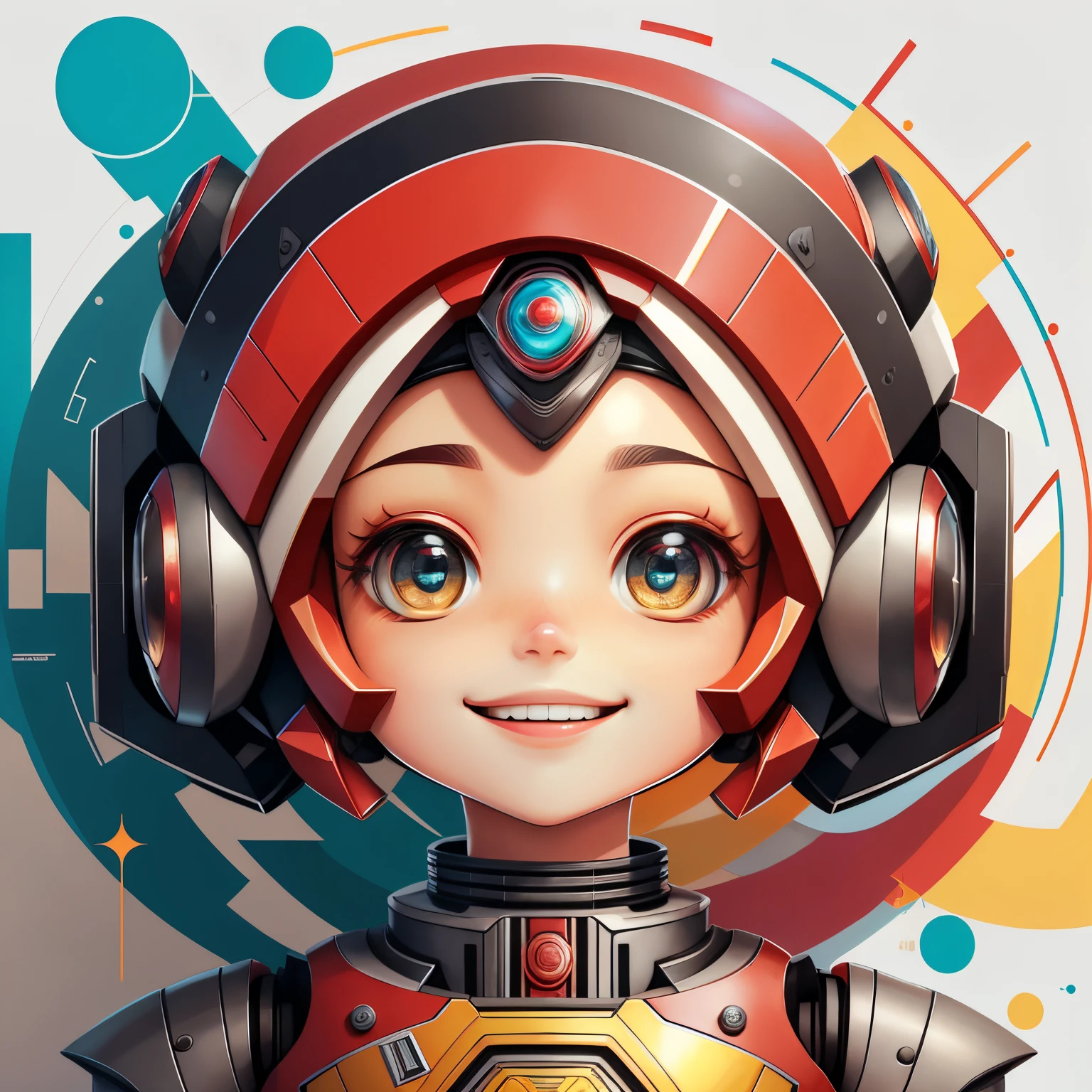 (cute robot smiling) stylized identical to 1940 |)), acolchoamento ,multidimensional geometric wall PORTRAIT, arte, Chibi,
Yang016K, lindo,(( cor vermelha predominante, rosa e branco))
Primary works, qualidade superior, melhor qualidade, Arte Oficial, Lindo e Estetaduardo Kobra acolchoamento ,multidimensional geometric wall PORTRAIT, arte, Chibo,detalhes